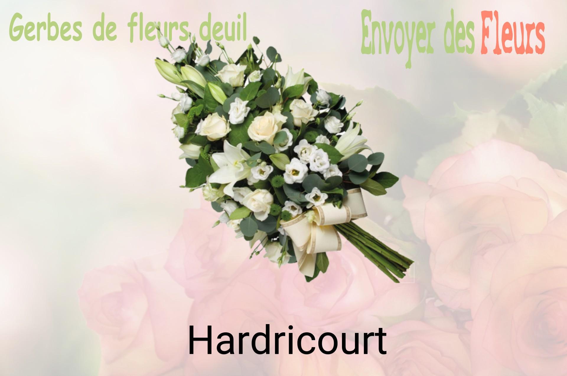Gerbe de fleurs de deuil livrée à Hardricourt